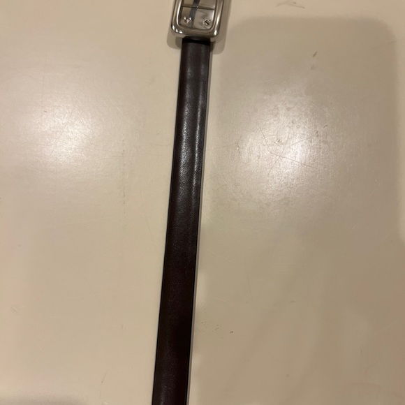 Ralph Lauren Black Leather Belt with Silver Buckle main image 4